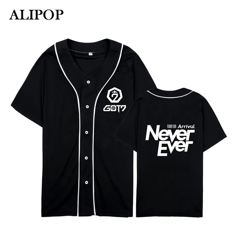 Kpop Fashion GOT7 Album ARRIVAL Never Ever FM Concert Cotton Cardigan Tshirt K POP Button T Shirts T-shirt Tops PT471
Kpop Fashion GOT7 Album ARRIVAL Never Ever FM Concert Cotton Cardigan Tshirt K POP Button T Shirts T-shirt Tops PT471