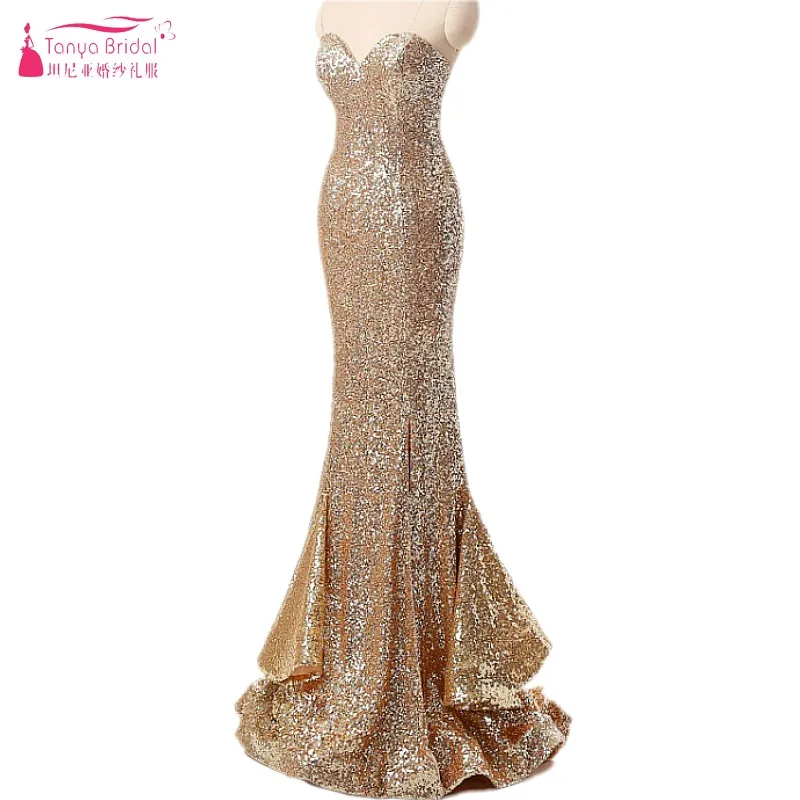 Gold Sequin Long Mermaid Prom Dresses 2018 Sexy Side Split Women Lady Formal Evening Gowns DQG052
Gold Sequin Long Mermaid Prom Dresses 2018 Sexy Side Split Women Lady Formal Evening Gowns DQG052