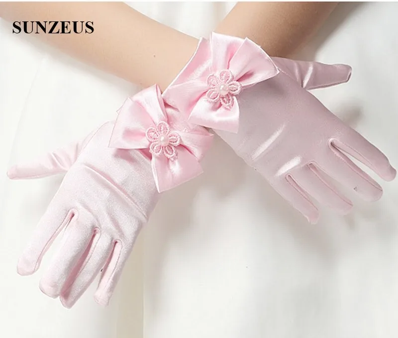 Flower Girls Short Gloves Pink Children Gloves For Wedding Party Cute Bow Gloves BV-014
Flower Girls Short Gloves Pink Children Gloves For Wedding Party Cute Bow Gloves BV-014