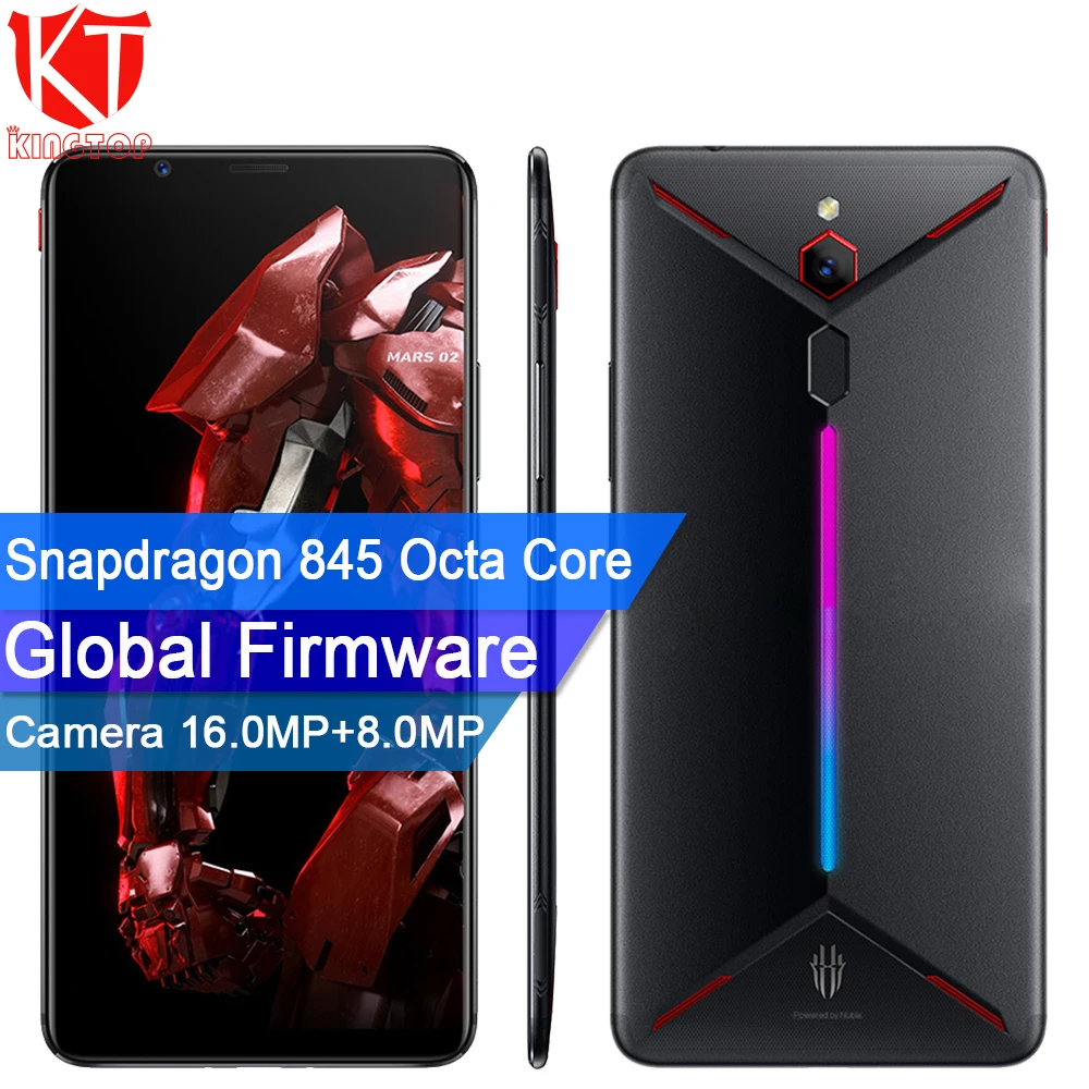 

Original ZTE nubia Red Magic Mars mobile phone 6.0" 8GB RAM 128GB ROM Snapdragon 845 Octa core Front 16.0MP Rear 8MP Game Phone