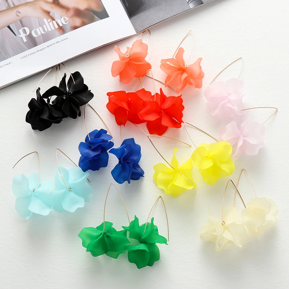 New Multicolored Fashion Resin Flower Long Earrings 2019 New Designs Bohemia Handmade Petal Dangle Earrings For Women Gift
New Multicolored Fashion Resin Flower Long Earrings 2019 New Designs Bohemia Handmade Petal Dangle Earrings For Women Gift