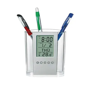 Multi-Functions Desk Pen Holder LCD Display Alarm Clock Thermometer Calendar pen holder desk organizer A30
Multi-Functions Desk Pen Holder LCD Display Alarm Clock Thermometer Calendar pen holder desk organizer A30
