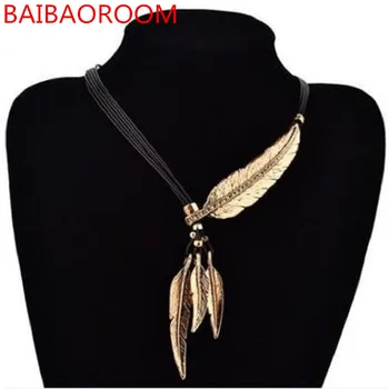 6pcs Women Necklace Alloy Feather Statement Necklaces Pendants Vintage Jewelry Rope Chain Necklace Women Accessories for Gift
6pcs Women Necklace Alloy Feather Statement Necklaces Pendants Vintage Jewelry Rope Chain Necklace Women Accessories for Gift