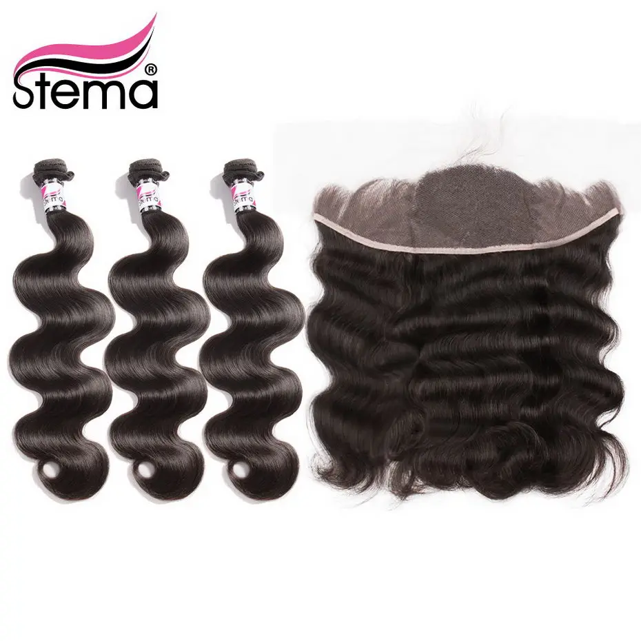 Stema Hair Brazilian Body Wave Bundles With Frontal Closure Pre Plucked 13x4 Ear To Ear Lace Frontal Closure With Bundles Remy
Stema Hair Brazilian Body Wave Bundles With Frontal Closure Pre Plucked 13x4 Ear To Ear Lace Frontal Closure With Bundles Remy
