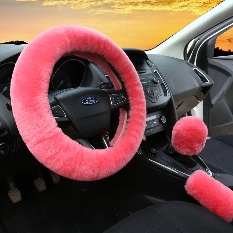 3pcs/1set Wool Winter Warm Steering Wheel Cover 12 Colors Australian Fur Genuine Leather Short Plush Cover Set Hot Selling
3pcs/1set Wool Winter Warm Steering Wheel Cover 12 Colors Australian Fur Genuine Leather Short Plush Cover Set Hot Selling