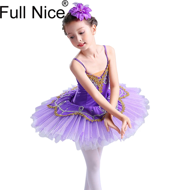 

Professional Ballet Tutus Swan lake Ballet Dance Clothes for girls Pancake tutu Child Ballerina Figure Skating Dress