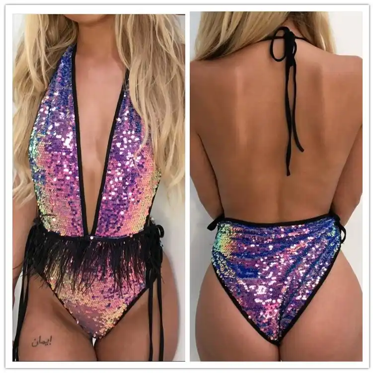 sequin monokini