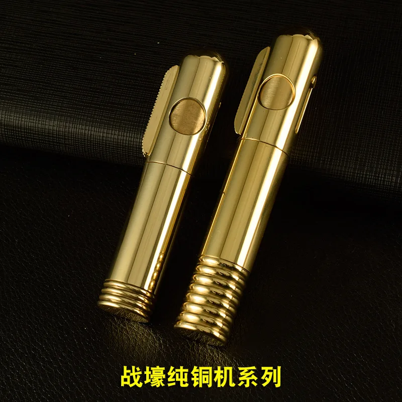 Trench series personality wind restoring ancient ways is pure copper one-piece hollowed wheel kerosene lighter
Trench series personality wind restoring ancient ways is pure copper one-piece hollowed wheel kerosene lighter
