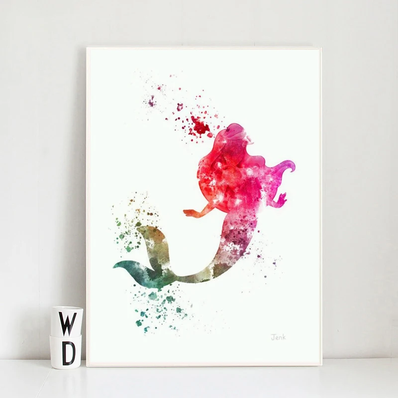 Little Mermaid Princess Ariel Minimalist Watercolor Art Canvas Poster Painting Oil Wall Picture Print Home Bedroom Decor Artwork
Little Mermaid Princess Ariel Minimalist Watercolor Art Canvas Poster Painting Oil Wall Picture Print Home Bedroom Decor Artwork