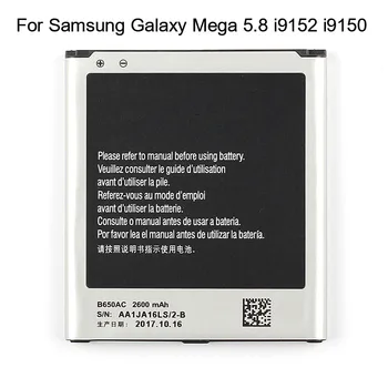 Original B650AC Replacement Phone Battery for Samsung Galaxy Mega 5.8 i9152 i9150 Battery 2600mAh
Original B650AC Replacement Phone Battery for Samsung Galaxy Mega 5.8 i9152 i9150 Battery 2600mAh