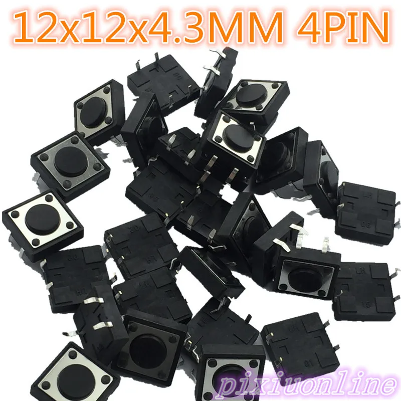 G81Y 12x12x4.3MM 4PIN High Quality 30pcs Tactile Tact Push Button Micro Switch Self-reset DIP Top Copper The Cheapest
G81Y 12x12x4.3MM 4PIN High Quality 30pcs Tactile Tact Push Button Micro Switch Self-reset DIP Top Copper The Cheapest