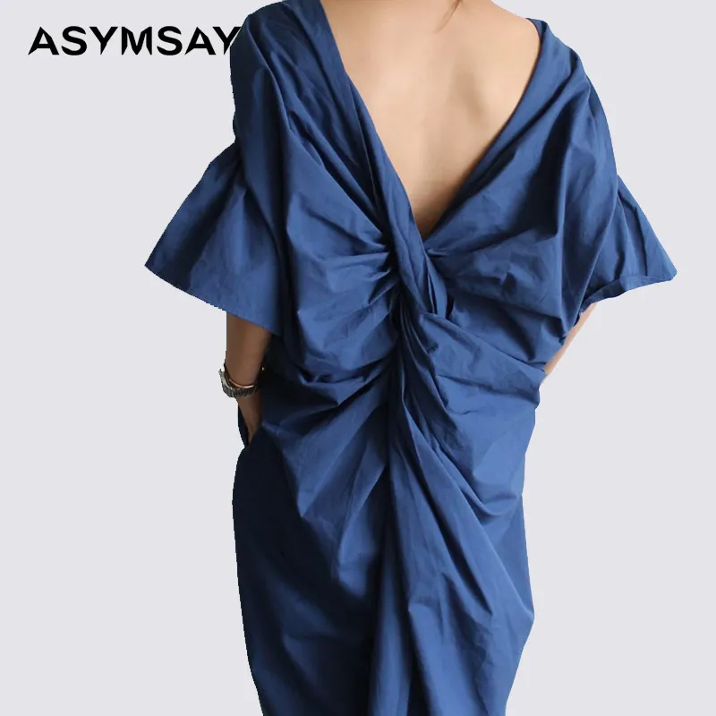 New Korean style fashion summer white blue color short sleeve temperament hollow back design personality sweet dress wholesale
New Korean style fashion summer white blue color short sleeve temperament hollow back design personality sweet dress wholesale
