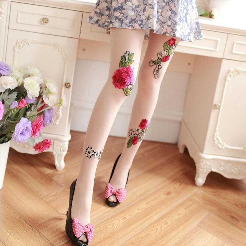 iurstar New Handmade Embroidery Flower Lace Pearl Embroider Peony Flowers Tights Slimming Thin Tights Anti hook Tights
iurstar New Handmade Embroidery Flower Lace Pearl Embroider Peony Flowers Tights Slimming Thin Tights Anti hook Tights
