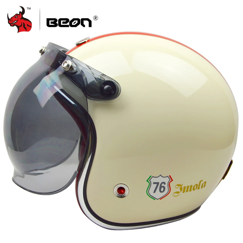 BEON Retro Vintage Motorcycle Helmet 3/4 Open Face Helmet German Style Scooter Chopper Cruiser Biker Moto Helmet Bubble Visor 
BEON Retro Vintage Motorcycle Helmet 3/4 Open Face Helmet German Style Scooter Chopper Cruiser Biker Moto Helmet Bubble Visor