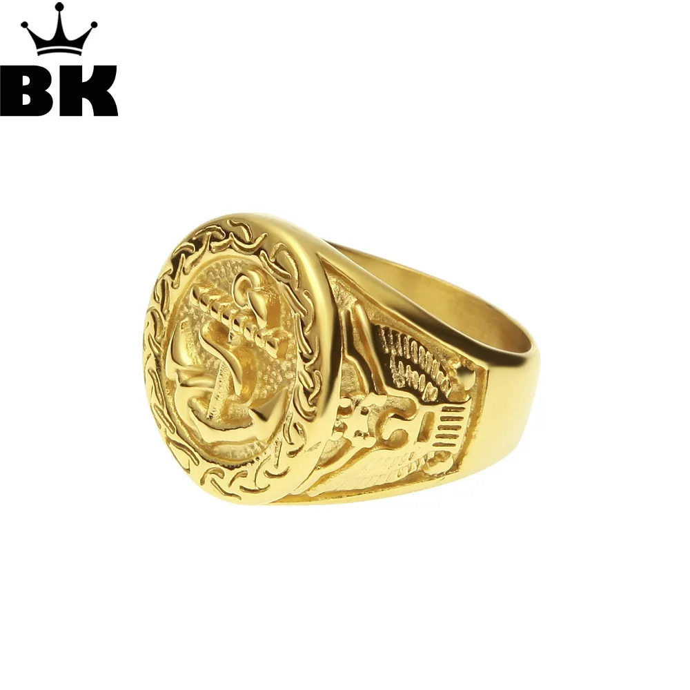 Vintage Stainless Steel Personality Hip Hop Gothic Anchor Ring Gold Tone Men's Punk Rock Ring Jewelry
Vintage Stainless Steel Personality Hip Hop Gothic Anchor Ring Gold Tone Men's Punk Rock Ring Jewelry