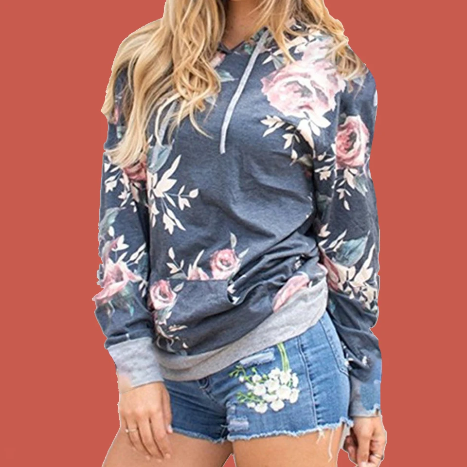 Vintage Floral Print Hoodie Poleron Mujer 2019 Lace Up Drawstring Hoodie Kawaii Turtleneck Sweatshirt Thin Hoodie Pockets Women
Vintage Floral Print Hoodie Poleron Mujer 2019 Lace Up Drawstring Hoodie Kawaii Turtleneck Sweatshirt Thin Hoodie Pockets Women