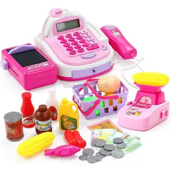 New 4 Types 1Set Kids Supermarket Cash Register Electronic Toys Foods Basket Money Children Learning Education Pretend Play Set
New 4 Types 1Set Kids Supermarket Cash Register Electronic Toys Foods Basket Money Children Learning Education Pretend Play Set