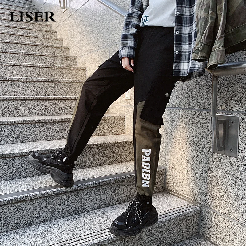 LISER Casual Pants Men 2019 Joggers Pants Streetwear Sweatpants Pantalones Hombre Pockets Loose Hip Hop Cargo Pants Men
LISER Casual Pants Men 2019 Joggers Pants Streetwear Sweatpants Pantalones Hombre Pockets Loose Hip Hop Cargo Pants Men