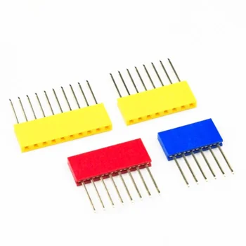 10Pcs 4P/6P/8P/10 Pins Female Tall Stackable Header Connector Socket 11mm For Arduino Shield 4-Color Black/Red/Blue/Yellow
10Pcs 4P/6P/8P/10 Pins Female Tall Stackable Header Connector Socket 11mm For Arduino Shield 4-Color Black/Red/Blue/Yellow