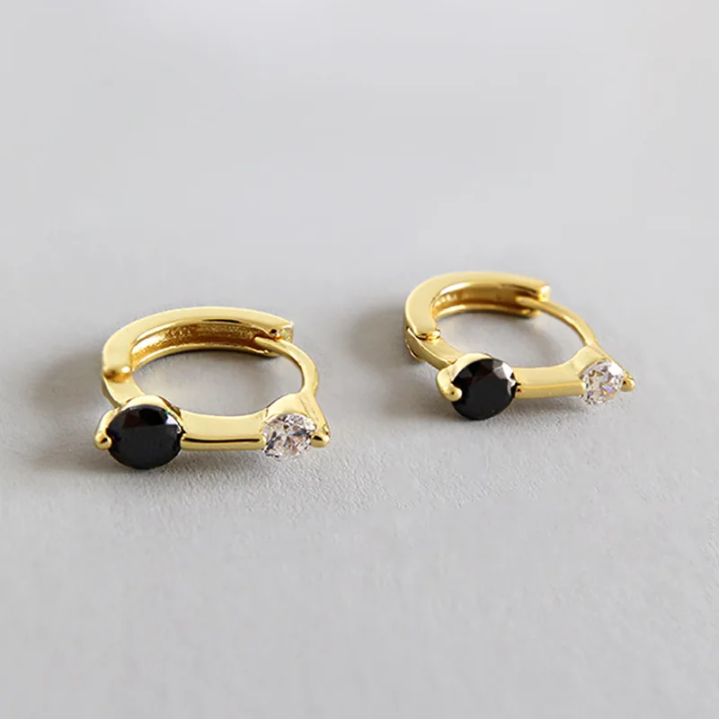 HFYK 2019 fashion black cubic zirconia gold stud earrings for women 925 sterling silver small earrings silver 925 jewelry brinco
HFYK 2019 fashion black cubic zirconia gold stud earrings for women 925 sterling silver small earrings silver 925 jewelry brinco