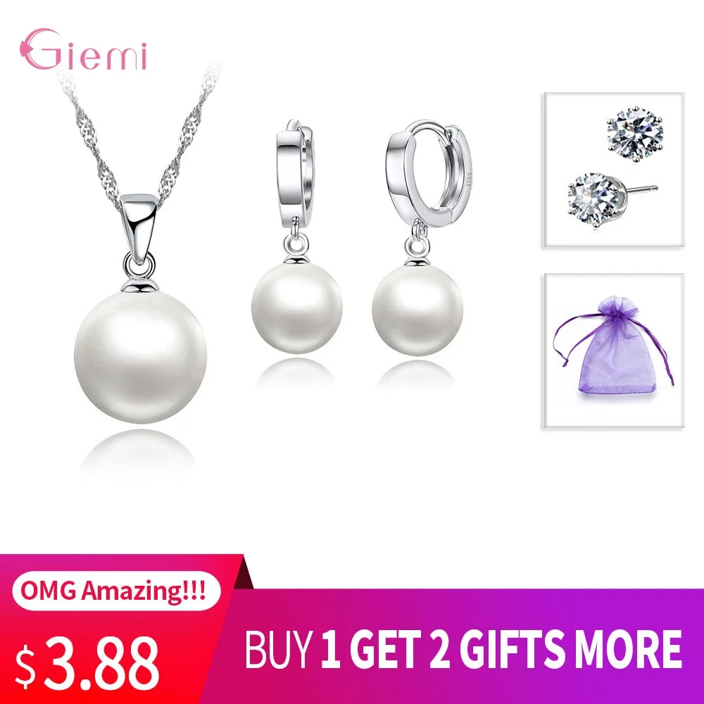 High Class Pearl Earrings Necklaces Original 925 Sterling Silver Party Women gifts Jewelry Sets Buy 1 Get 2 free Gifts
High Class Pearl Earrings Necklaces Original 925 Sterling Silver Party Women gifts Jewelry Sets Buy 1 Get 2 free Gifts