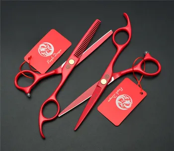 2Pcs 5.5 Inch 16cm Red Professional Human Hair Scissors Hairdressing Cutting Shears + Thinning Scissors Hair Styling Tools Z1023
2Pcs 5.5 Inch 16cm Red Professional Human Hair Scissors Hairdressing Cutting Shears + Thinning Scissors Hair Styling Tools Z1023