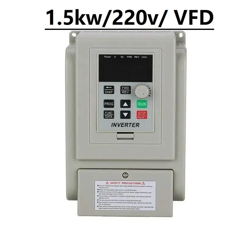 1.5KW 220V Single-phase inverter input VFD 3 Phase Output Frequency Converter Adjustable Speed 1500W 220V Inverter
1.5KW 220V Single-phase inverter input VFD 3 Phase Output Frequency Converter Adjustable Speed 1500W 220V Inverter