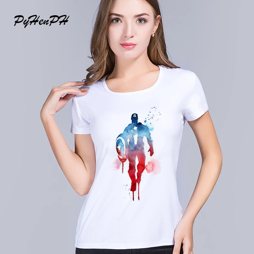 PyHen New Ink Captain America t shirt New product Originality art T shirt for women good quality comfortable Women tops
PyHen New Ink Captain America t shirt New product Originality art T shirt for women good quality comfortable Women tops