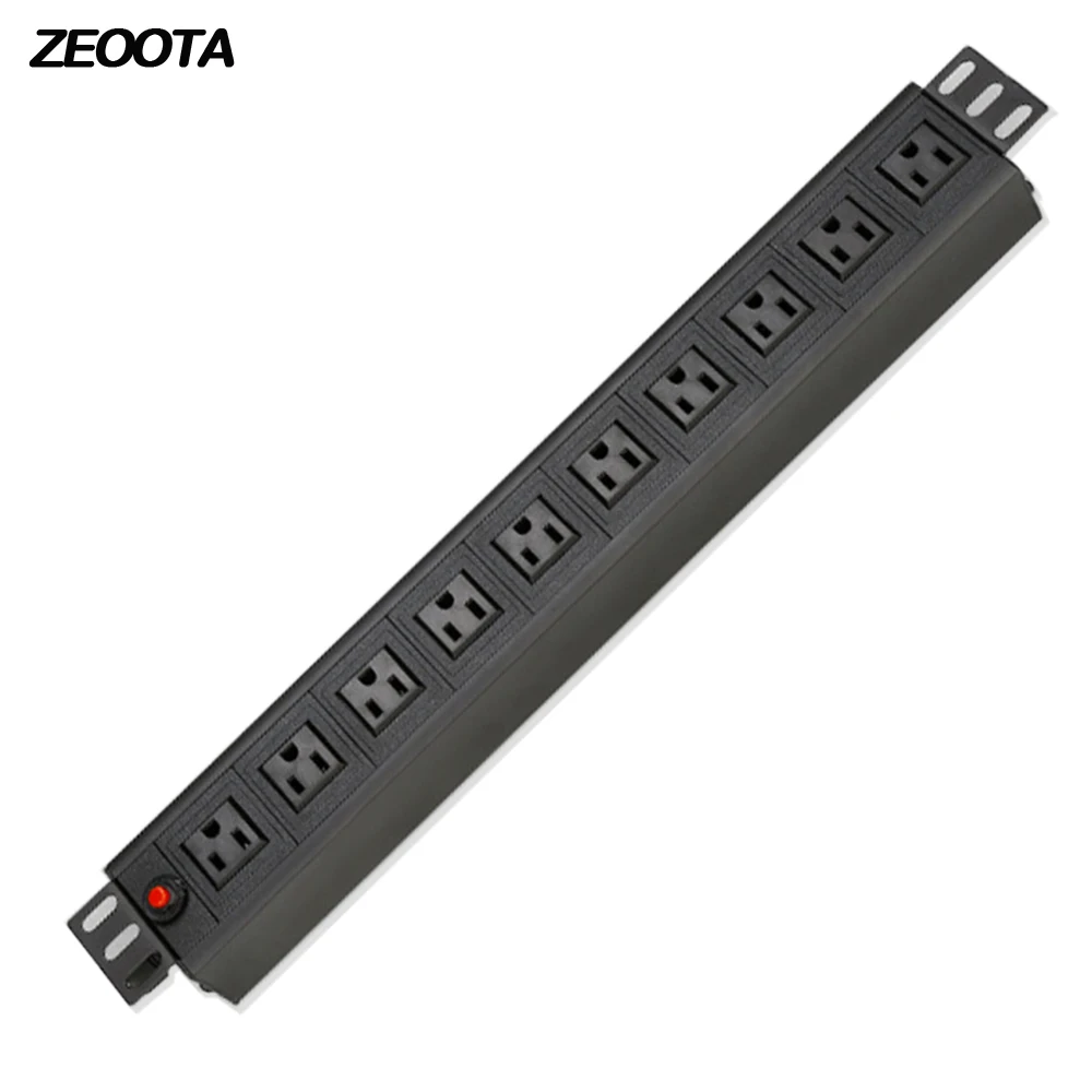 1.5U PDU Power Strip Cabinet Distribution Unit Surge Protector Socket 10 US Plug Outlets Overload Protection 2m Extension Cord
1.5U PDU Power Strip Cabinet Distribution Unit Surge Protector Socket 10 US Plug Outlets Overload Protection 2m Extension Cord