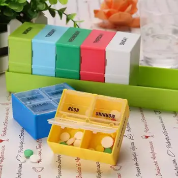 Portable 7 Days 28 Grids Colorful Rectangular Plastic Pill Box Household Pill Cases
Portable 7 Days 28 Grids Colorful Rectangular Plastic Pill Box Household Pill Cases