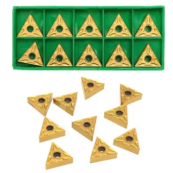10 * Lathe Carbide Triangular Tips Inserts Turning Cutting Tools TNMG 160404 Lot
10 * Lathe Carbide Triangular Tips Inserts Turning Cutting Tools TNMG 160404 Lot