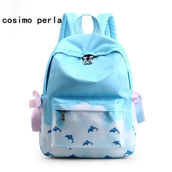 Gradient Color Waterproof Nylon Backpacks for Teenage Girls Cute Dolphin Crown Pattern Bow Schoolbag Student Laptop Bags 2020
Gradient Color Waterproof Nylon Backpacks for Teenage Girls Cute Dolphin Crown Pattern Bow Schoolbag Student Laptop Bags 2020