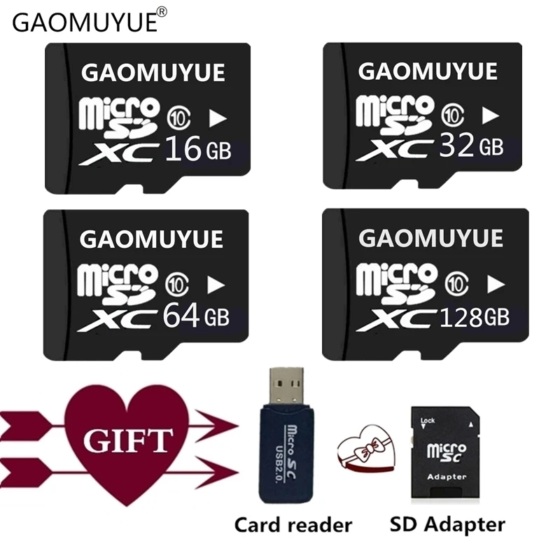 GAOMUYUE tf card 32GB class10 memory card in micro sd cards 16GB microsd 64g 128gb U-3 with free adapter & card reader Bi8
GAOMUYUE tf card 32GB class10 memory card in micro sd cards 16GB microsd 64g 128gb U-3 with free adapter & card reader Bi8
