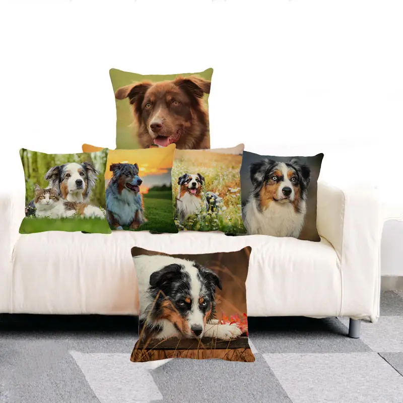 XUNYU Cushion Cover Australian Shepherd Pillow Cover For Sofa Chair Living Room Decor Pillow Cover 45x45cm
XUNYU Cushion Cover Australian Shepherd Pillow Cover For Sofa Chair Living Room Decor Pillow Cover 45x45cm