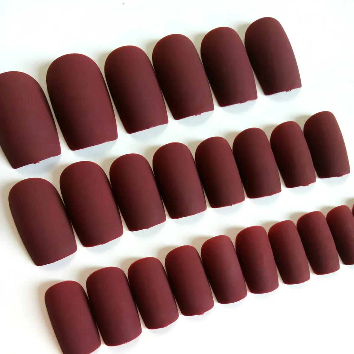 24Pcs Darkest Wine Red Fake Nail Matte Surface Acrylic False Nails DIY Nail Art Full Cover Manicure Tools Z193
24Pcs Darkest Wine Red Fake Nail Matte Surface Acrylic False Nails DIY Nail Art Full Cover Manicure Tools Z193