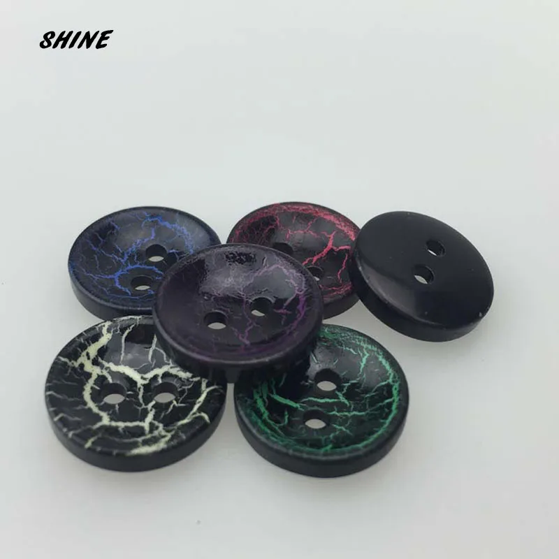 SHINE Resin Sewing Buttons Scrapbooking Round Two Holes Crach Pattern 11.5mm Dia. 50PCs Costura Botones bottoni botoes
SHINE Resin Sewing Buttons Scrapbooking Round Two Holes Crach Pattern 11.5mm Dia. 50PCs Costura Botones bottoni botoes