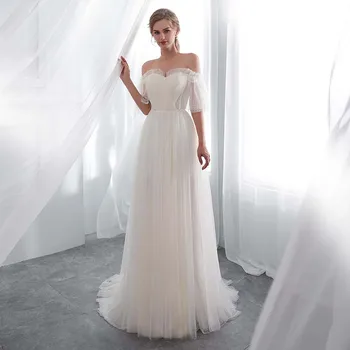 Vestido Noiva Plus Size White/Champagne Off Shoulder Bridal Dress Elegant A Line Wedding Dresses Robe de Mariee Gelinlik
Vestido Noiva Plus Size White/Champagne Off Shoulder Bridal Dress Elegant A Line Wedding Dresses Robe de Mariee Gelinlik