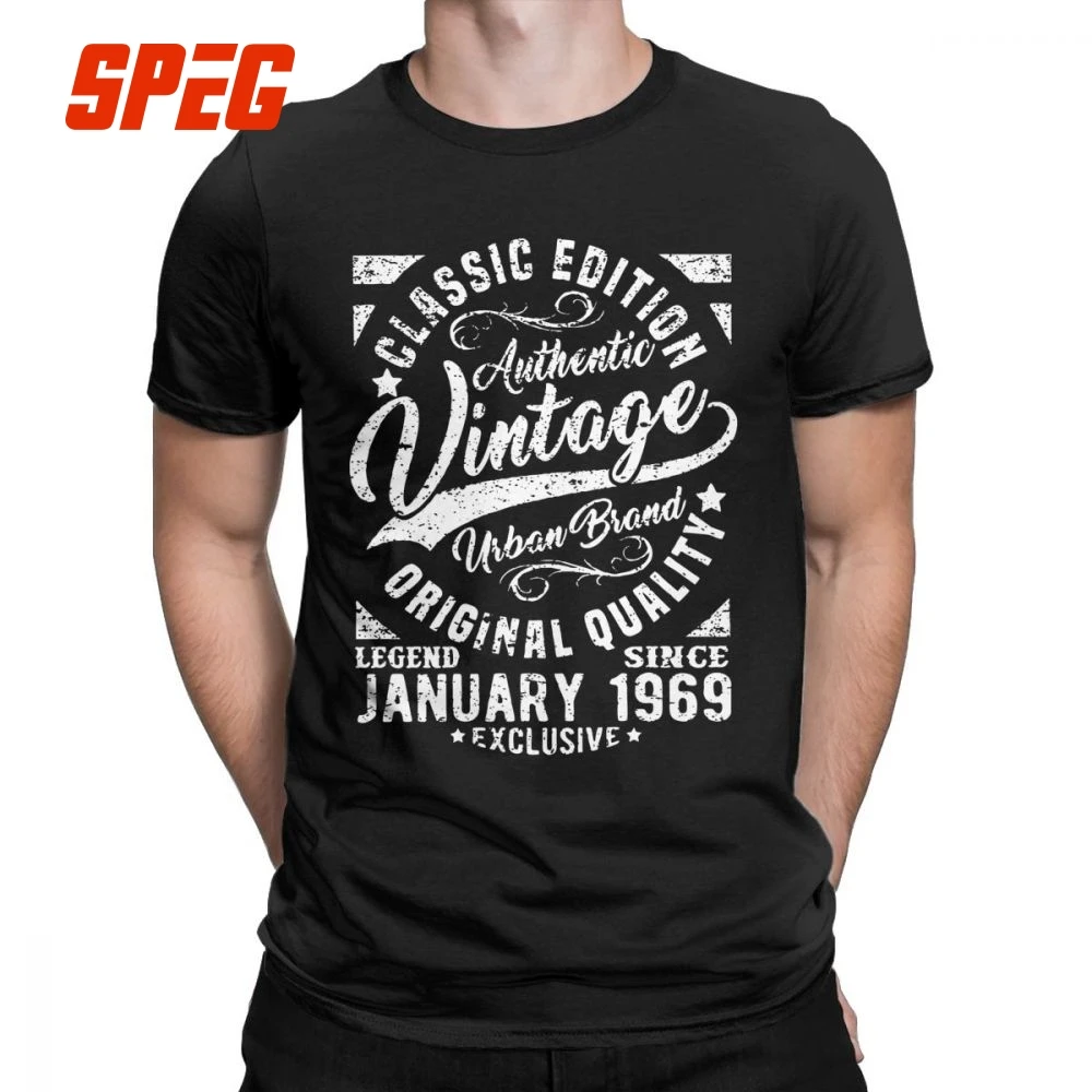 Men's T Shirts Vintage Since January 1969 Retro Short Sleeves 50th Birthday Tees Crewneck Clothes Cotton T-Shirt 50 Years Old
Men's T Shirts Vintage Since January 1969 Retro Short Sleeves 50th Birthday Tees Crewneck Clothes Cotton T-Shirt 50 Years Old