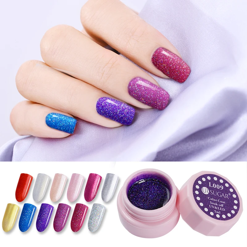 UR SUGAR Holographic Glitter Series Gel Polish Soak Off Hologram Sparkly Color Coat UV LED Nail Art Gel Varnish Lacquer 5ml
UR SUGAR Holographic Glitter Series Gel Polish Soak Off Hologram Sparkly Color Coat UV LED Nail Art Gel Varnish Lacquer 5ml