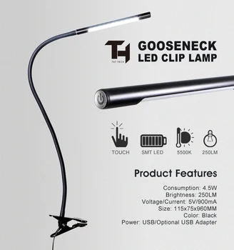 TATTECH SMART TOUCH LED CLIP LAMP 
TATTECH SMART TOUCH LED CLIP LAMP