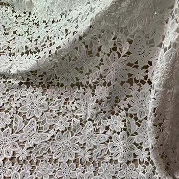 5Yards Latest Nigerian Lace Fabrics 2019 White African Cord Lace Fabrics French Guipure Lace Sewing Wedding Dress Material
5Yards Latest Nigerian Lace Fabrics 2019 White African Cord Lace Fabrics French Guipure Lace Sewing Wedding Dress Material