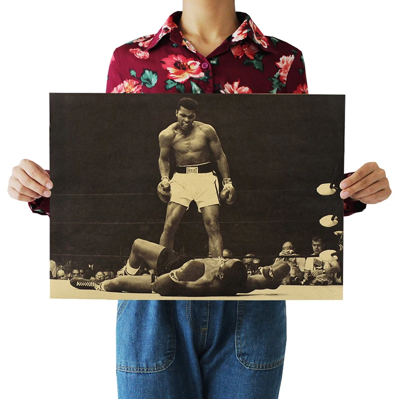 "muhammad Ali"vintage Poster Retro Kraft Paper Posters Bar Cafe Interior Decoration Painting Movie Poster 51x35.5cm Wall Sticker
"muhammad Ali"vintage Poster Retro Kraft Paper Posters Bar Cafe Interior Decoration Painting Movie Poster 51x35.5cm Wall Sticker