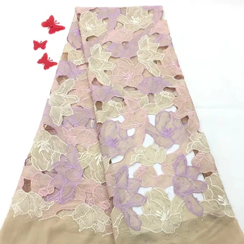 2019 New Arrival High Quality African Double colors Lace Fabric Net Lace Fabric, Tulle Materials Mini Order 5 Yards 
2019 New Arrival High Quality African Double colors Lace Fabric Net Lace Fabric, Tulle Materials Mini Order 5 Yards