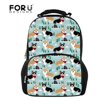 FORUDESIGNS School Bags Kawaii Corgi Dog Printed Girls Cartoon Children's Backpack Schoolbag Large Capacity Orthopedic Satchel
FORUDESIGNS School Bags Kawaii Corgi Dog Printed Girls Cartoon Children's Backpack Schoolbag Large Capacity Orthopedic Satchel