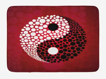 Ying Yang Bath Mat Abstract Graphic Design Yin Yang Circle Black and Dots Pattern Cosmos and Energy Plush Bathroom Mat
Ying Yang Bath Mat Abstract Graphic Design Yin Yang Circle Black and Dots Pattern Cosmos and Energy Plush Bathroom Mat