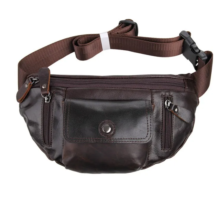 Nesitu New High Quality Coffee Vintage Cowhide Real First Layer Genuine Leather Waist Bags #M7209 
Nesitu New High Quality Coffee Vintage Cowhide Real First Layer Genuine Leather Waist Bags #M7209