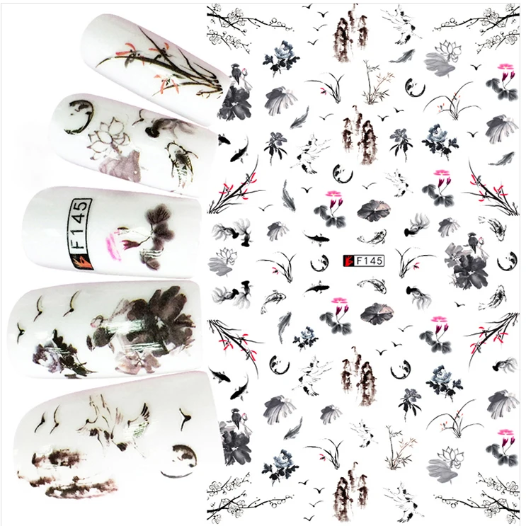 1pcs 3D Super Thin Nail Stickers Tips Nail Art Adhesive Decals Manicure Decoration Chinese Ink Painting Nail Wraps F145
1pcs 3D Super Thin Nail Stickers Tips Nail Art Adhesive Decals Manicure Decoration Chinese Ink Painting Nail Wraps F145