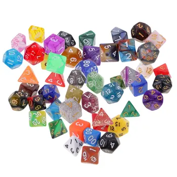 49pcs Acrylic Multi-sided Dice Colorful Polyhedral Digital Dices for Dungeons Dragons MTG RPG Table Game Bar Club Toys Gift
49pcs Acrylic Multi-sided Dice Colorful Polyhedral Digital Dices for Dungeons Dragons MTG RPG Table Game Bar Club Toys Gift