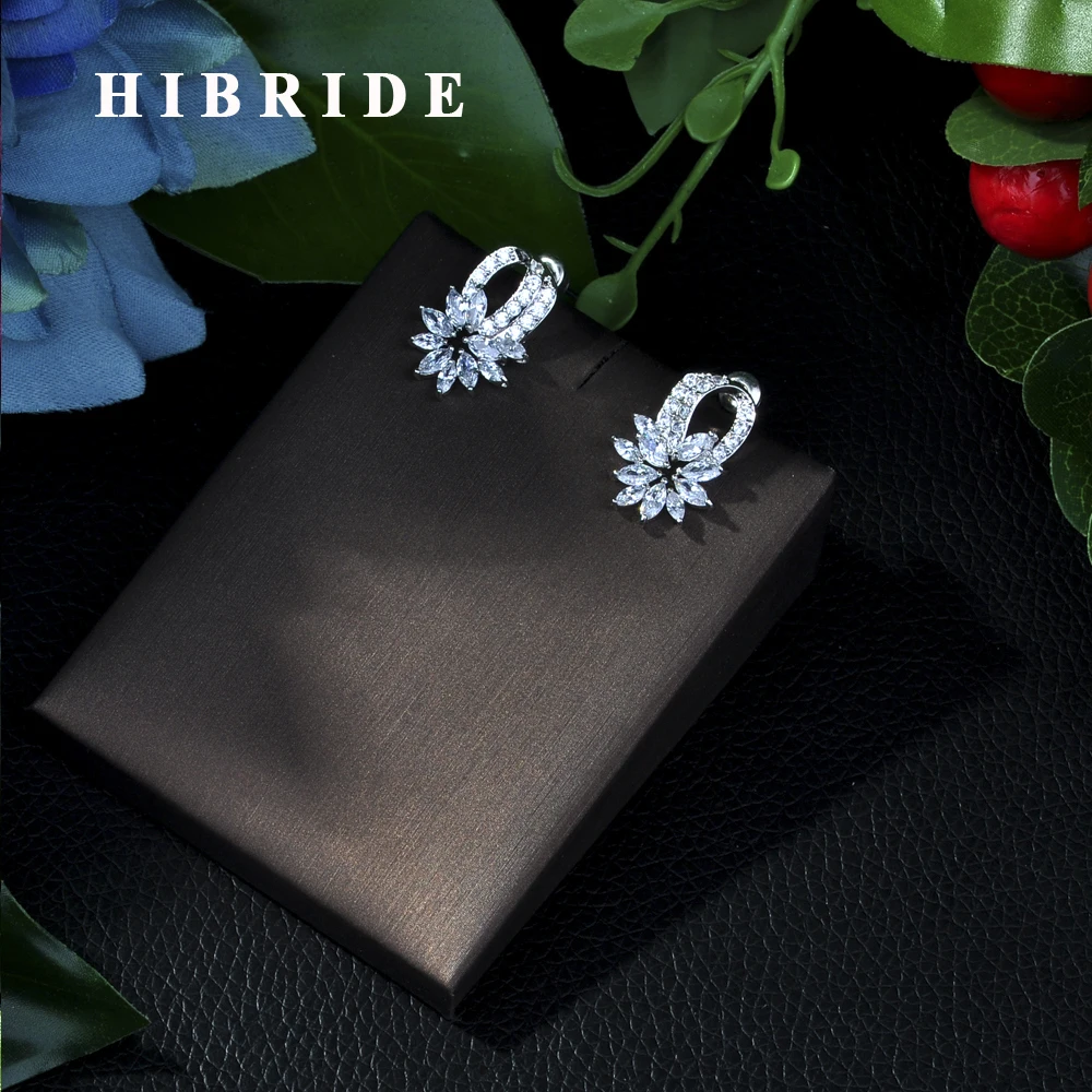 HIBRIDE Luxury Wedding Party Drop Earrings Flower Cubic Zircon Earrings For Women Gifts Fashion Jewelry Female E-63
HIBRIDE Luxury Wedding Party Drop Earrings Flower Cubic Zircon Earrings For Women Gifts Fashion Jewelry Female E-63