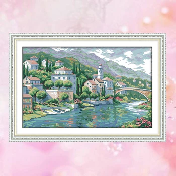 Joy Sunday crossstitch kits needlework set River town Christmas 14CT11CT cottonfabric deco painting gift art factory wholesale 
Joy Sunday crossstitch kits needlework set River town Christmas 14CT11CT cottonfabric deco painting gift art factory wholesale